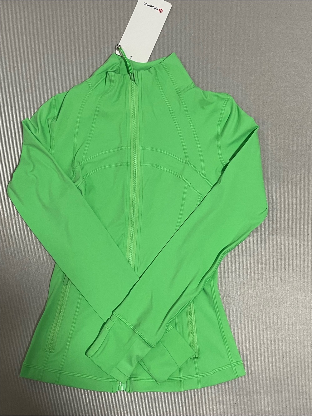 lululemon athletica Bright Green Zip-Up Bomber Jacket - Picture 5 of 6